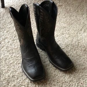 Leather cowboy boots - worn once